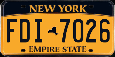 NY license plate FDI7026