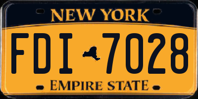 NY license plate FDI7028