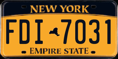NY license plate FDI7031