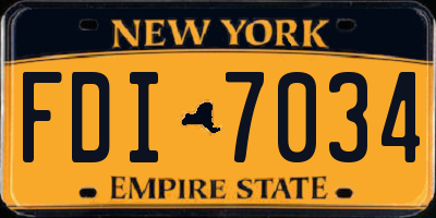 NY license plate FDI7034
