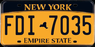 NY license plate FDI7035