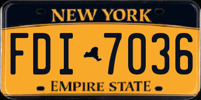NY license plate FDI7036
