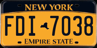 NY license plate FDI7038