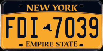 NY license plate FDI7039