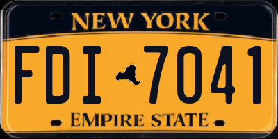 NY license plate FDI7041