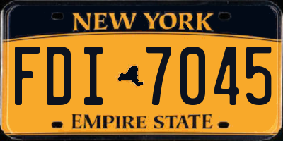 NY license plate FDI7045