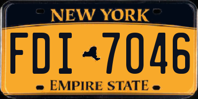 NY license plate FDI7046