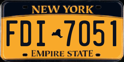 NY license plate FDI7051