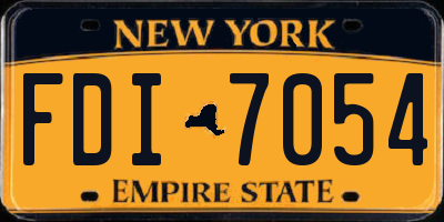 NY license plate FDI7054