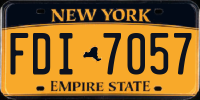 NY license plate FDI7057