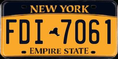 NY license plate FDI7061