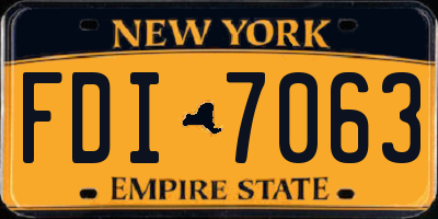 NY license plate FDI7063