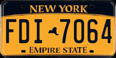NY license plate FDI7064