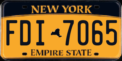 NY license plate FDI7065