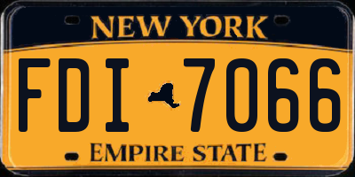 NY license plate FDI7066