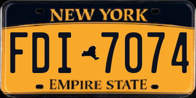 NY license plate FDI7074