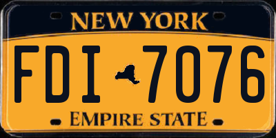 NY license plate FDI7076