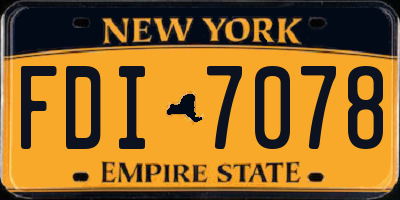 NY license plate FDI7078