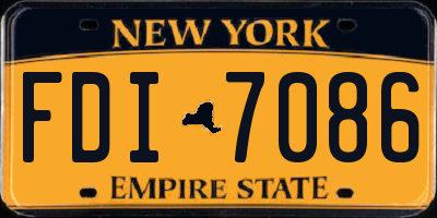 NY license plate FDI7086