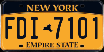 NY license plate FDI7101