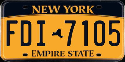NY license plate FDI7105