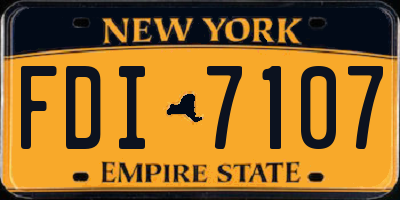 NY license plate FDI7107