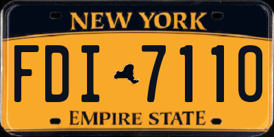 NY license plate FDI7110