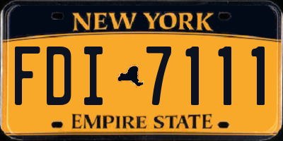 NY license plate FDI7111