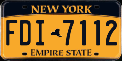 NY license plate FDI7112