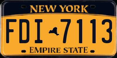 NY license plate FDI7113