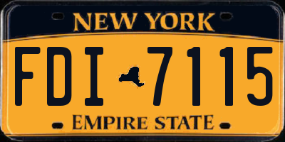 NY license plate FDI7115