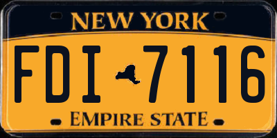 NY license plate FDI7116