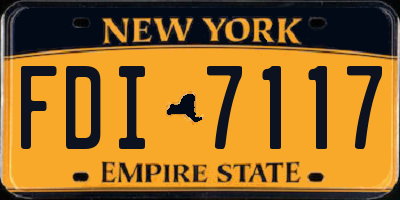 NY license plate FDI7117