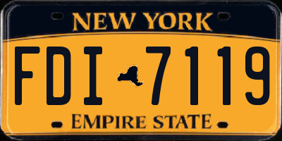 NY license plate FDI7119