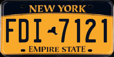NY license plate FDI7121