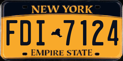 NY license plate FDI7124