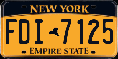 NY license plate FDI7125