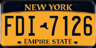 NY license plate FDI7126