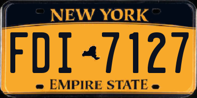 NY license plate FDI7127