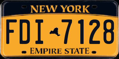 NY license plate FDI7128