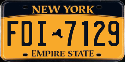 NY license plate FDI7129