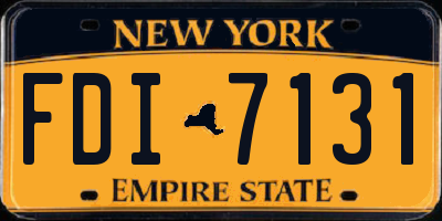 NY license plate FDI7131