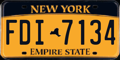 NY license plate FDI7134