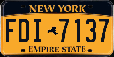 NY license plate FDI7137