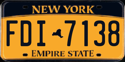 NY license plate FDI7138