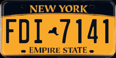 NY license plate FDI7141