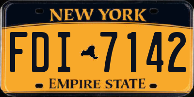 NY license plate FDI7142