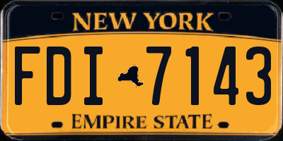 NY license plate FDI7143