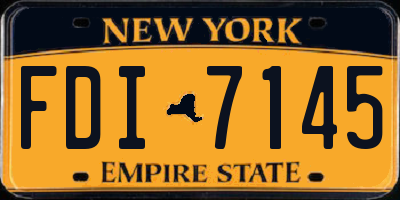 NY license plate FDI7145