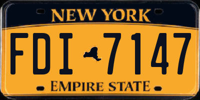NY license plate FDI7147